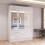 MN Furniture Gloss Hinged Wardrobe Mirror & Drawers White 120cm 1