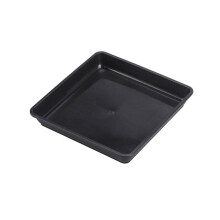 12Pcs Plastic Plant Pot Tray Set, Square Flower Pot Saucers for Succulents, Durable and Easy‑Clean