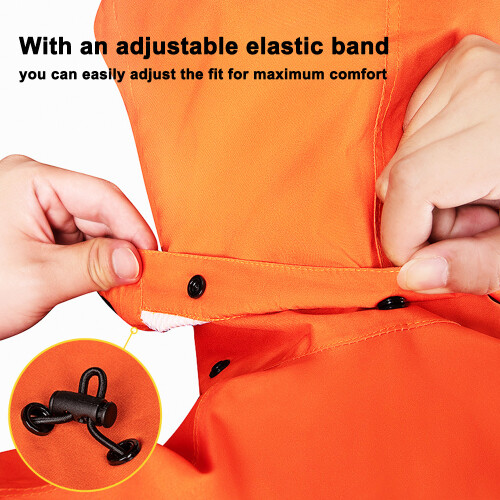Orange Rain Gear Set M/L/XL/2XL/3XL Waterproof 1