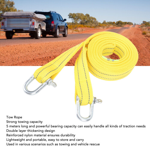 5m Nylon Tow Rope - Double Layer Thick Tow Strap 1