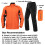SULAITE Orange Rain Gear Set M-3XL Waterproof 4
