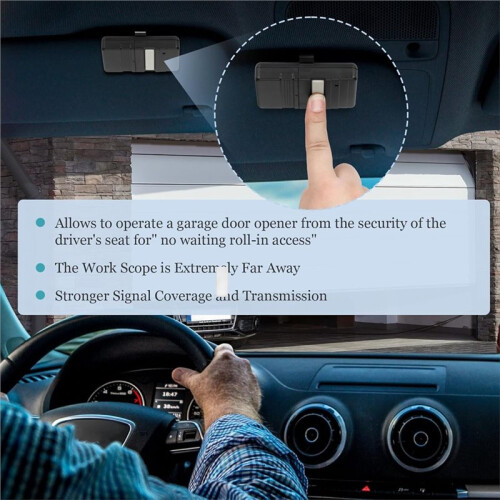 GT90-1 Garage Door Remote Control Compatible with Select Garage Openers, Secure Rolling Code, Easy Programming