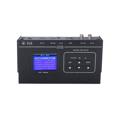 HD TV Encoder Modulator TDT Digital Front-End Equipment for Cable Television 1-CH -Compatible to RF DVB-T EU PLUG