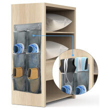 2pcs Wall Mounted Shoe Organizer Holds 6 Pairs, Adhesive Mount Shoes Holder Storage Organizer Shelf