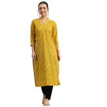Libas Womens Printed Cotton Straight Kurta For Women