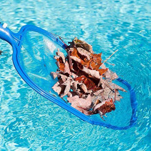 Flat Pool Leaf Skimmer Net with Fine Mesh for Fast Leaf Removal and Pond or Pool Cleaning
