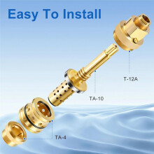 Shower Valve Rebuild Kit,TA-10 Flow Control Spindle&TA-4 Hot and Cold Seats&T-12A Cap Part for Symmons Temptro