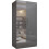 MN Furniture Gloss Hinged Wardrobe Mirror & Drawers Grey 90cm 2