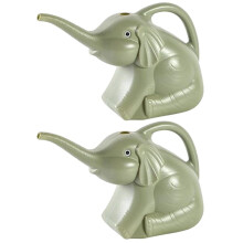 2Pcs Cute Elephant Long Spout Watering Cans for Indoor Plants and Garden, Lightweight Easy Pour Design