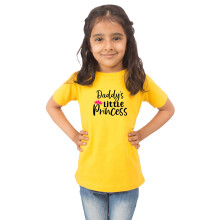 Limit Fashion Store Meisjes Geprinte Regular Fit T-Shirt (Ebkt316_Geel