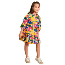 Vestido Fit N Flare Lilpicks Meninas Estampado (Multicolorido) (9-10 Anos)