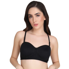 Liigne Dames Half Cup Padded Bra - Van 100% Katoen Full Coverage Non Wired Seamless Pushup Soft Cup