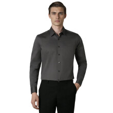 Louis Philippe Ανδρικό Πουκάμισο Slim Fit (Lpsfmslfk09086_Γκρι, 42)