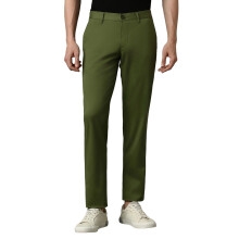 Calças Masculinas Verdes Slim Tapered Fit Lisas