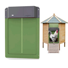 Automatic Chicken Coop Door with Light Sensor, IP44 Weatherproof Battery Operated Door Opener