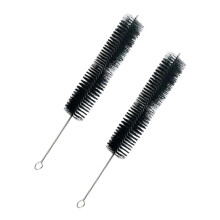2pcs BBQ Grill Cleaning Kit with Dual Brush Design for Smoker Tube Bottle Glass Straw, Stainless Steel and Silicone