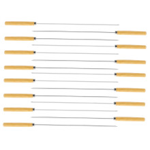 Reusable Stainless Steel BBQ Skewers Set with Ergonomic Handles for Outdoor Grilling