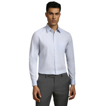 Ανδρικό Ανοιχτό Μπλε Slim Fit Υφασμάτινο Πουκάμισο Τυπικού Στυλ
