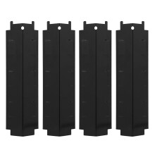 4 Pcs Stainless Steel Heat Plate Shield for Gas Grill, Even Heat Distribution, Reduce FlareUps