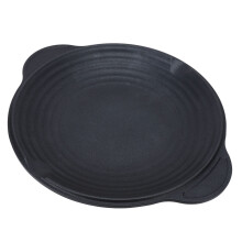 Korean BBQ Grill Pan 34cm Round Nonstick Aluminum Pan for Pork Belly Pancakes and Home Outdoor Use
