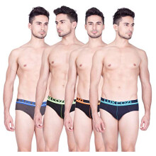 Lux Cozi Herrens Kottongstrumpor (4-pack) (8904209873583_Cozi_Glo_Brief_Col_85 Tryck Kan Variera)