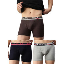 Lux Cozi Pack de 3 Cuecas Regulares para Homens (Cozi_Glo_Drawer_Multicolor3_100 Cm)
