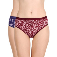 Lux Cozi Damers Tryckta Pack Om 2 Hipster Trosor (Färger Och Tryck Kan Variera), Assorterade, 100 Cm