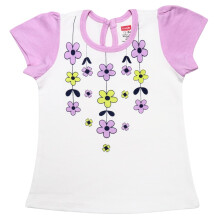 Luvlap Half Sleeve Top voor Meisjes, Voor Baby's, 100% Katoen, Baby Kleding, Verpakking van 1, 3 tot 6 Maanden