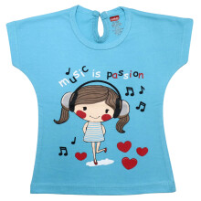 Luvlap T-shirt met Korte Mouwen voor Meisjes, Baby, Peuters, 100% Katoen, Kledingpakket van 1, 3 tot 6 Maanden