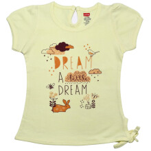 Luvlap Meisjes Top met Korte Mouwen, Voor Baby's, 100% Katoen, Baby Meisjes Kleding, Verpakking van 1, 6 tot 12 maanden