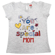 Luvlap Half Sleeve Top voor Meisjes, Voor Baby's, 100% Katoen, Kleding voor Kinderen, 1 Stuk, 3 tot 6 Maanden