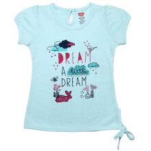 Luvlap Half Sleeve Meisjes Top, Voor Baby's, 100% Katoen, Baby Meisjes Kleding, Set Van 1, 3 Tot 6 Maanden