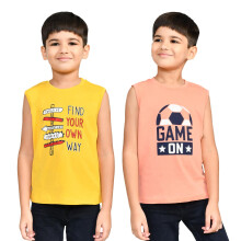 Lux Cozi Jongens 2-Pack Geprinte Mouwloze T-Shirts_Cozi_Boyz_201_Ylw_Pch_70_2Pc