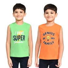 Lux Cozi Menino Pacote De 2 Camisetas Regata Impressas