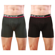 Lux Nitro Herrers Långa Kalsonger | 100% Kammad Bomull | Supermjuk Midja | Andas & Långvarig Komfort 2-pack