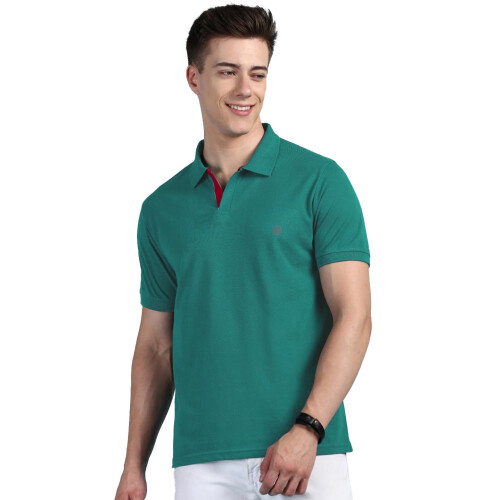 Lux Cozi Ανδρικό Πόλο T-Shirt Σταθερού Κοντού Μανικιού Σε Απαλό Πράσινο 5XL