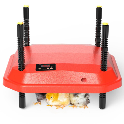 12x12 Chick Brooder Heating Plate 50W Adjustable Temperature and Height Warmer for 20 Chicks