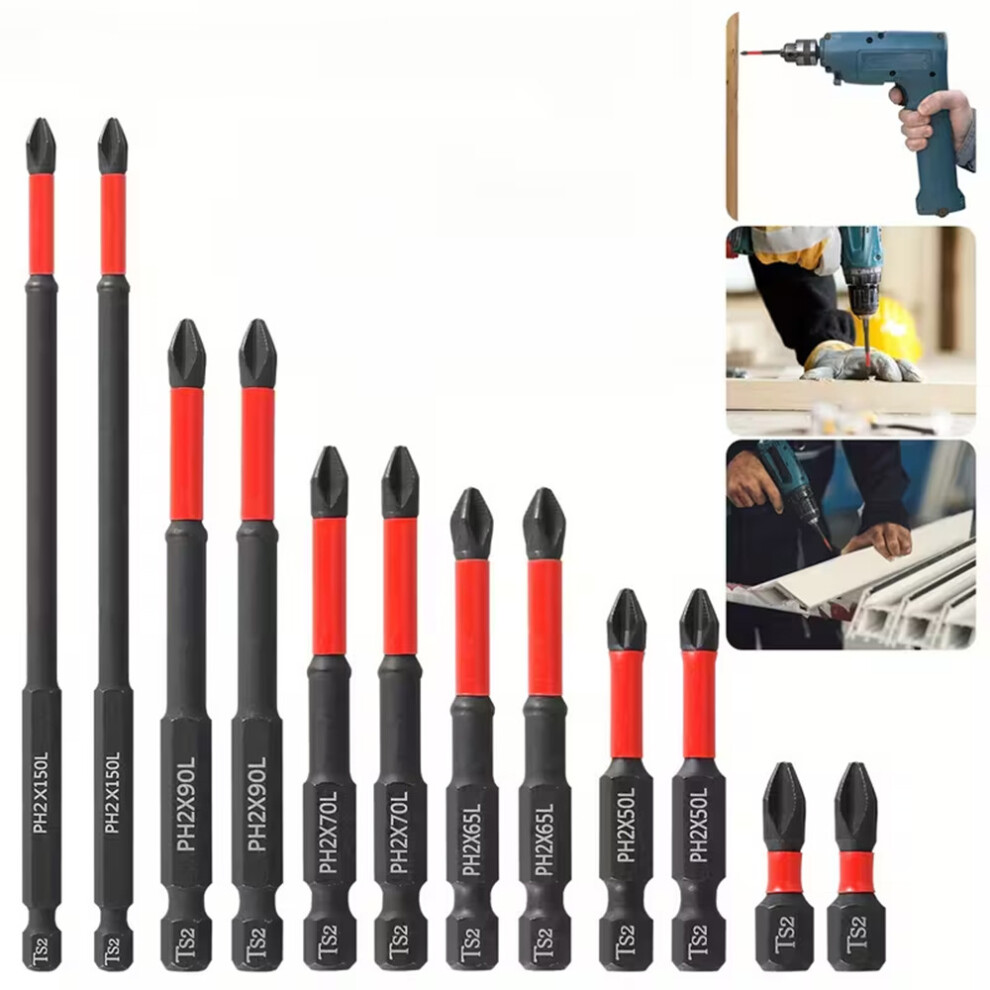 Magnetic Screwdriver Bit Set Ph2 Hex Shank Drill Bits For Power Drill 6Pcs 5005258903085