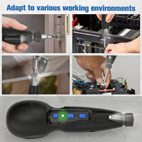 Rechargeable Electric Screwdriver Cordless USB Screw Driver with LED Light 1