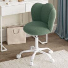 (Velvet, Green) Office Chair, Adjustable Height Swivel Chair