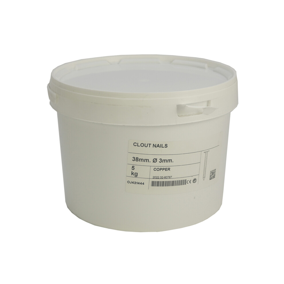 Copper Clout Nails 38 X 3.35Mm - 5Kg Tub - 5014196431451