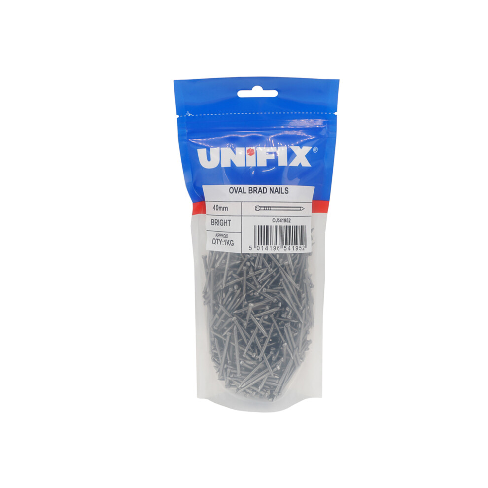 Unifix Bright Oval Brad Nails 50Mm - Pou9obn/010 - Box Of 5 5014196541969