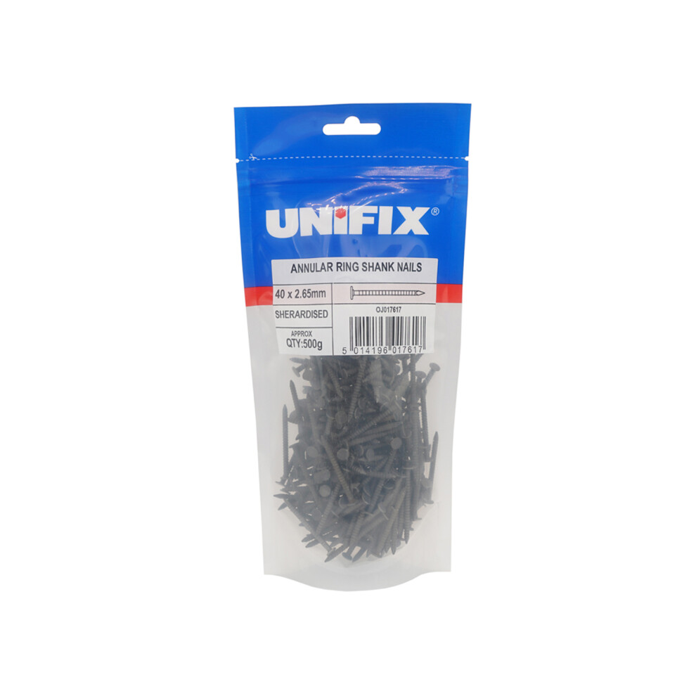 Unifix Sherardised Annular Ring Shank Nails 50 X 2.65Mm - Box Of 5 5014196542614