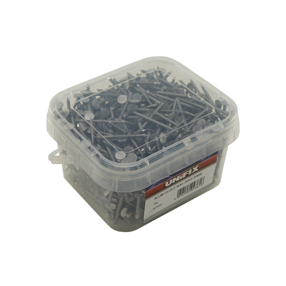 Unifix Aluminium Clout Nails 38Mm X 2.65Mm - Ucalcn/010 - Box Of 4 5014196043609