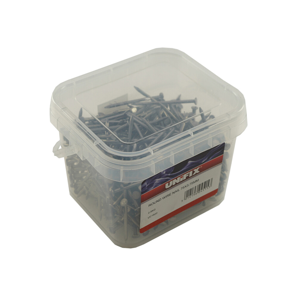 Unifix Bright Round Wire Nails 40Mm X 2.36 - Ucrwn/110 - Box Of 4 5014196045122