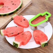 1pc Stainless Steel Watermelon Slicer & Popsicle Mold – Easy Manual Fruit Cutter with Green Handle, No Power Needed