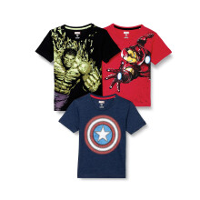 Marvel By Kidsville Boys Solid Regular Fit Boy T-Shirt Pack Of 3(Mc003_Multicolor 3_4 Years-5 Years)