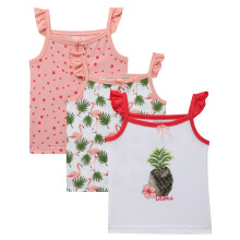 Flamingo Afdruk Tanktop (Set Van 3) (12-18 Maanden) Meerkleurig