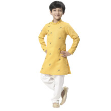 Conjunto Kurta Pajama em Viscose para Meninos e Crianças (6-8 Anos)