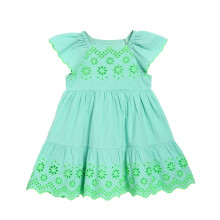 Miniklub Baby Dress with Frill Sleeve in Blue (6-12M)
